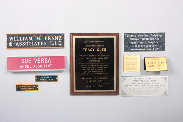 name plates